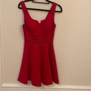 Super flattering red dress!